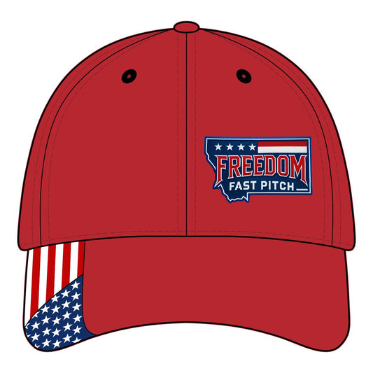 Freedom Fastpitch hat w/ American Flag