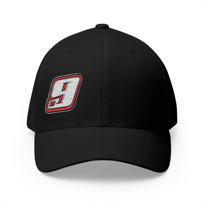 Dru Brown #9 Flexfit Hat- Logo on front and back