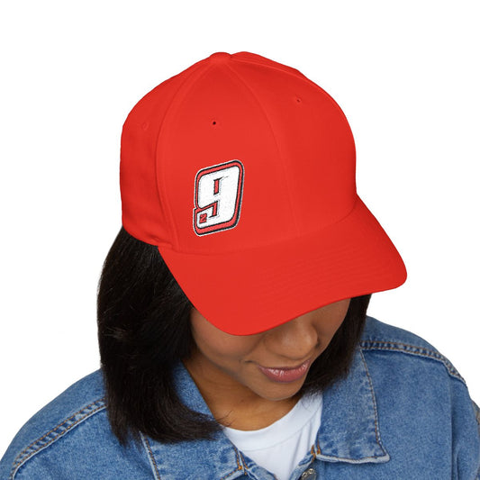 Dru Brown #9 Flexfit Hat- Logo on front and back