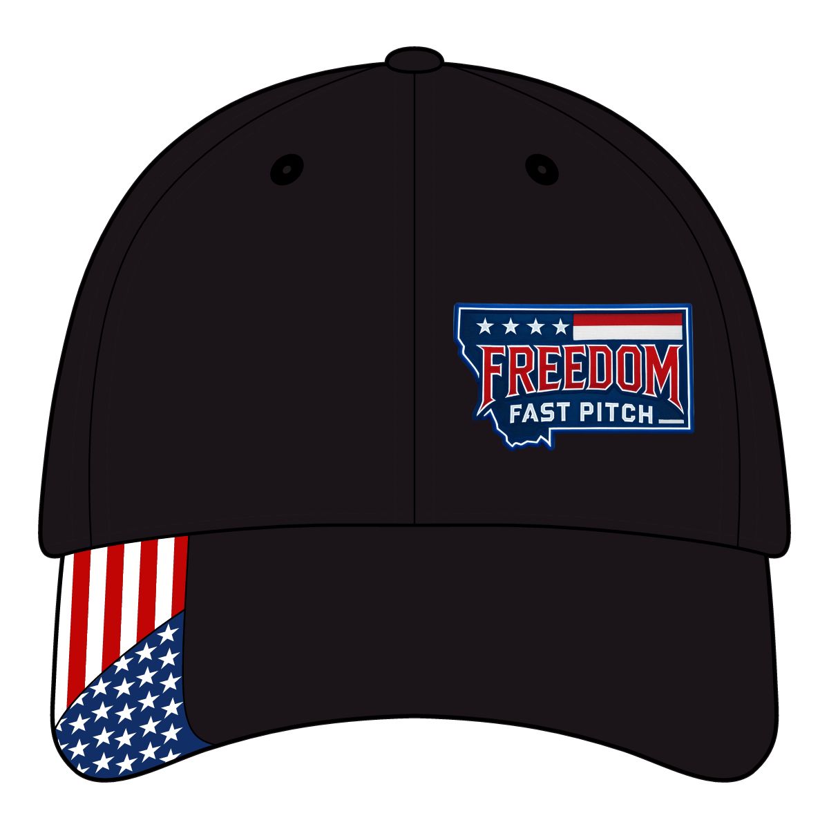 Freedom Fastpitch hat w/ American Flag